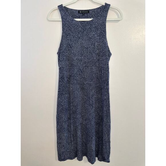 Athleta Santorini Blue Racerback Thera Print Sleeveless Tank Dress Medium - Picture 3 of 8
